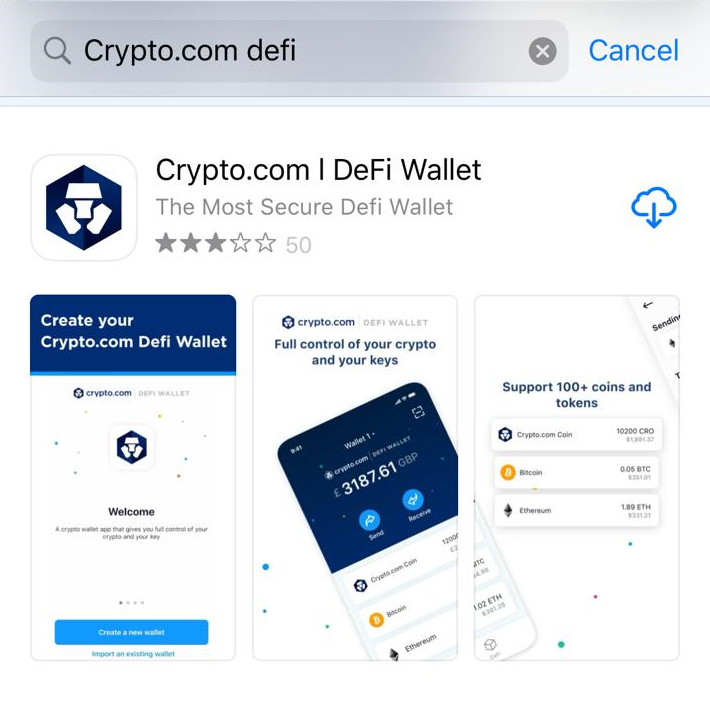 crypto.com defi wallet supported coins