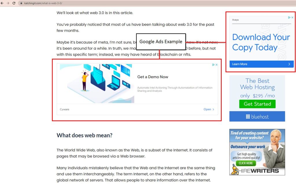 Google Ads Example